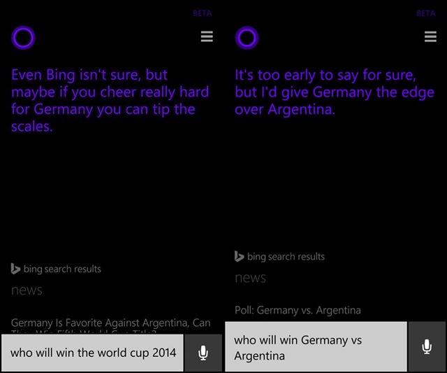 Cortana Copa 2014