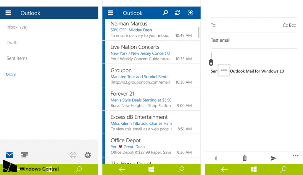 Outlook Windows 10