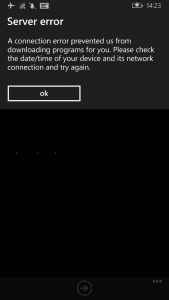 Server Error Windows Insider