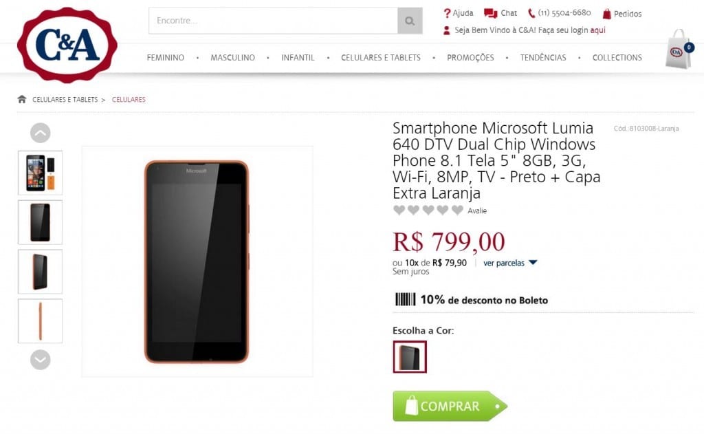 Lumia 640 C&A