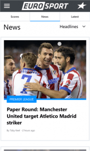 Eurosport screen