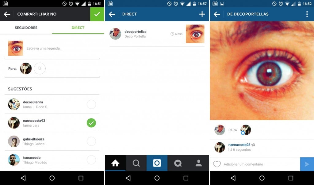 Instagram Comparação de apps