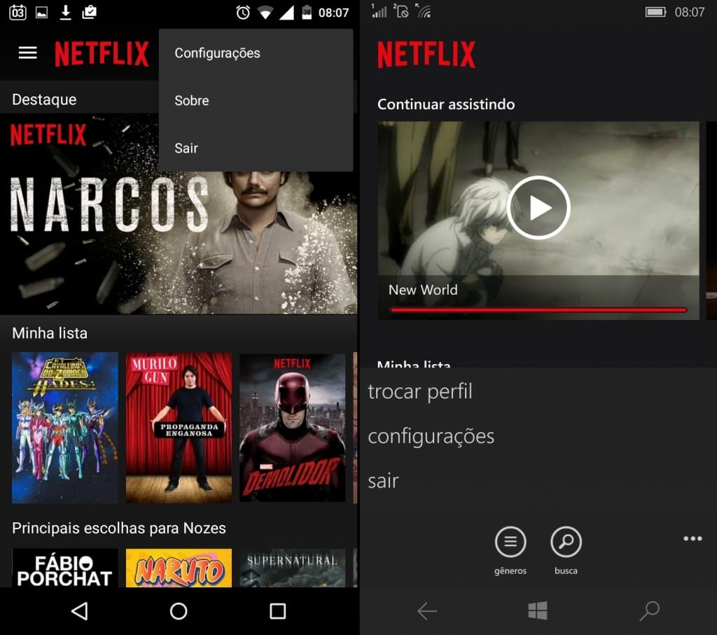 comparativo de apps #9: Netflix