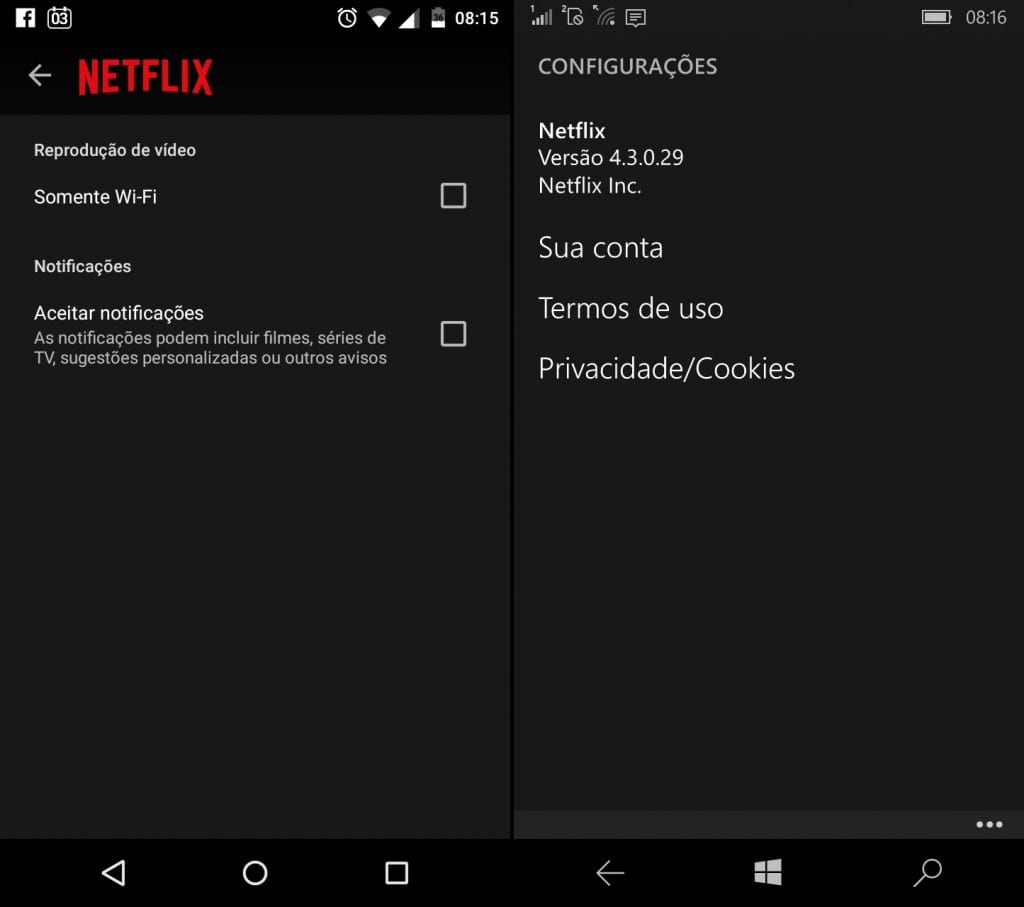 comparativo de apps #9: Netflix
