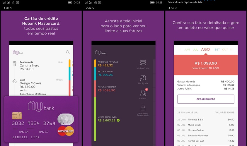 Nubank prints