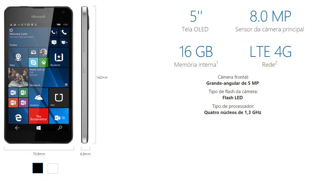 Lumia 650 MS Brasil