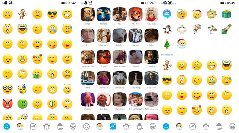Skype emoticons