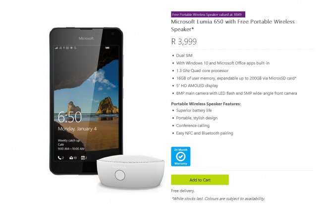 lumia 650 e caixa de som