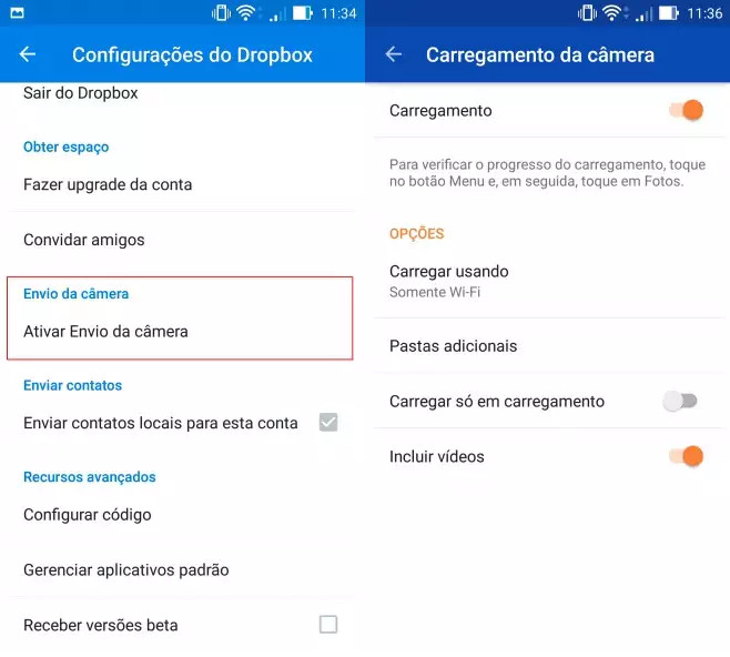 4 - Salve fotos na nuvem