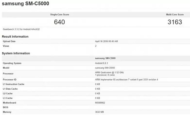 galaxy c5 specs