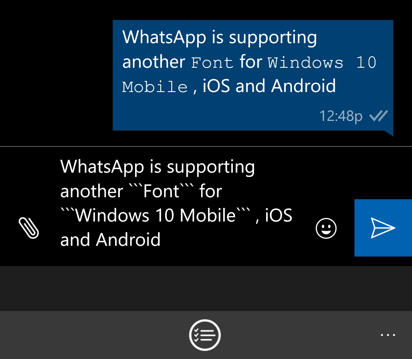 WhatsApp fonte