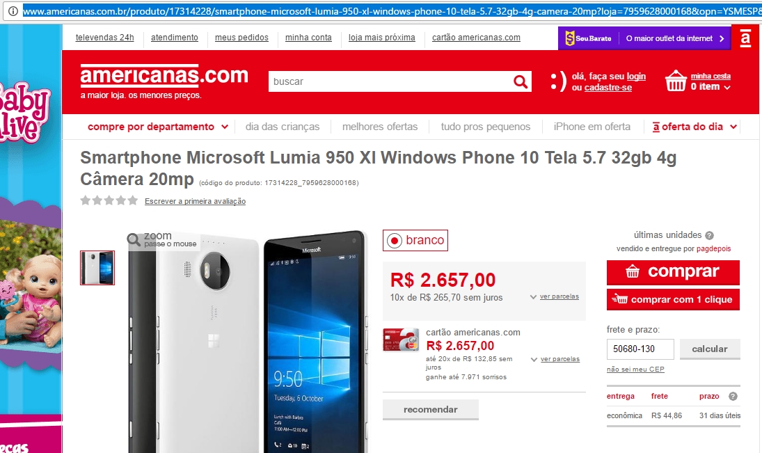 americanas-lumia-950-xl