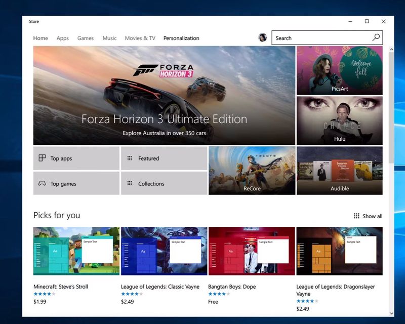 windows 10 creators update store